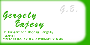 gergely bajcsy business card